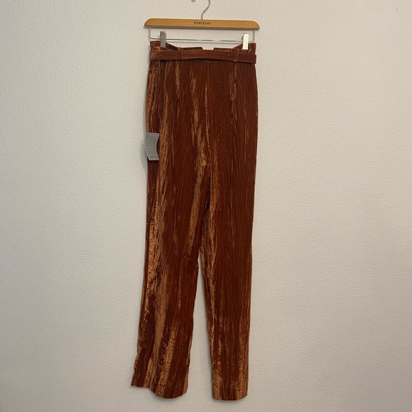 WAYF Velvet High-Waisted pant rust colored Trouser Pant XS - Picture 12 of 16